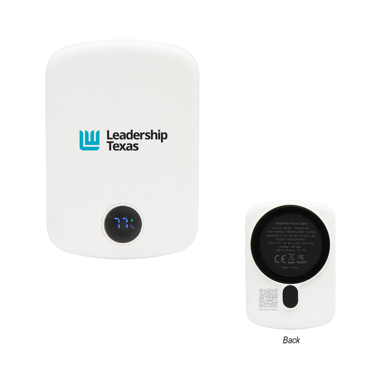 Leadership Texas - 15W Mag Max Wireless Charger Power Bank